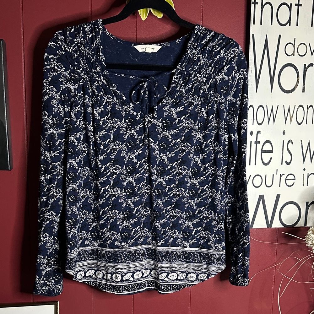 Lucky Brand Peasant Blouse